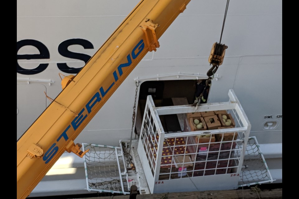 It&#8217;s fun to get to the dock early enough to watch the crew load the ship.