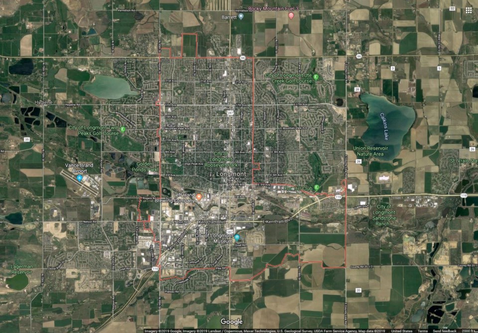 google map of longmont