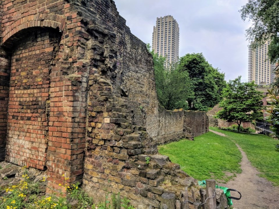 The ancient Roman Wall graces an otherwise modern skyline. Photo by Teri Beaver.
