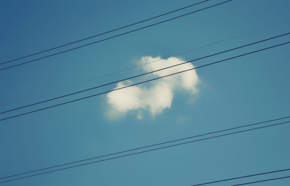 Cloud with power lines