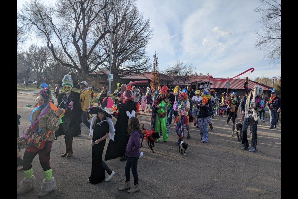 Second annual Absurd April Fool's Parade put on by Left Hand Artist Group on April 1, 2022, through downtown Longmont.