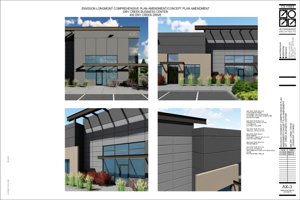 Concept plan for development behind Home Depot in Longmont. The land would need to be rezoned for the proposed use.