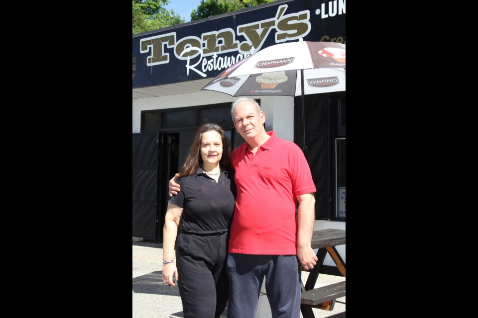 Tony and Demi Mouzakis are retiring after Labour Day Monday after running Tony's Restaurant in Little Lake Park for 10 years.