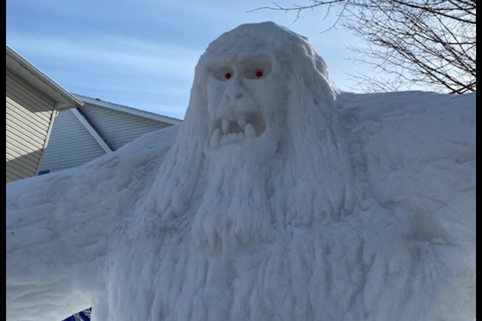 Eddie the Yeti has become a popular neighbourhood attraction.