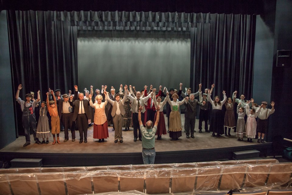 Cast and running crew from Our Town in 2012, which was the opening production in Huronia Players' studio theatre. The large cast of 18 only represented about a quarter of the people who worked on the play.