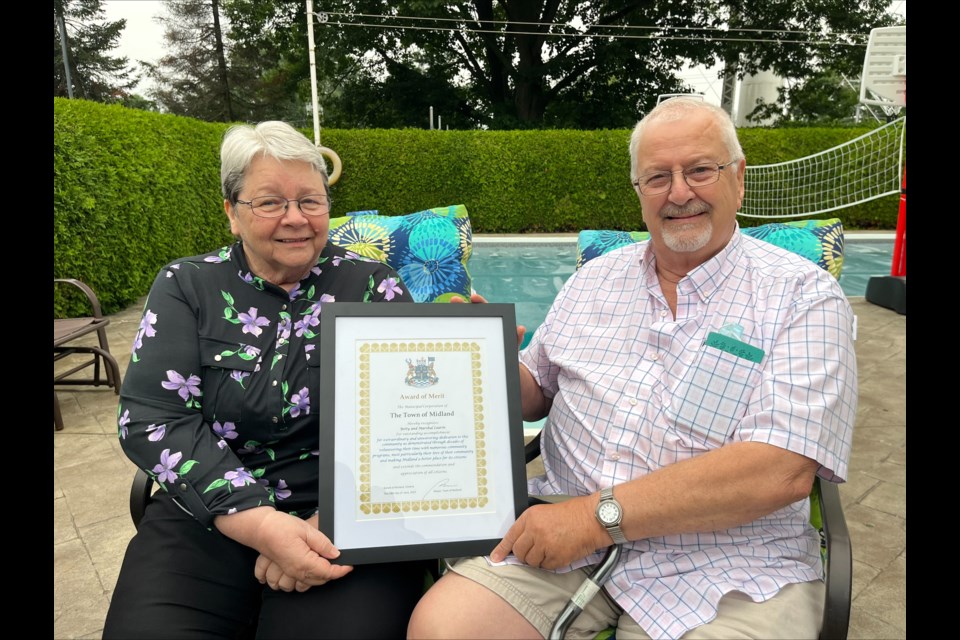 Betty and Marshall Laurin have been awarded Midland's Award of Merit for their tireless community service.