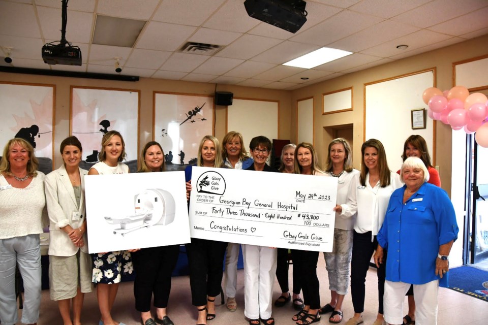 The Georgian Bay Gals Give May 29th event raised $43,800 for the Georgian Bay General Hospital's MRI campaign.