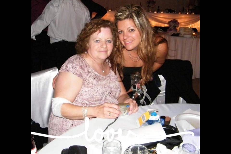 Tracy Neller is pictured with her Mom who passed away of ovarian cancer at 56.