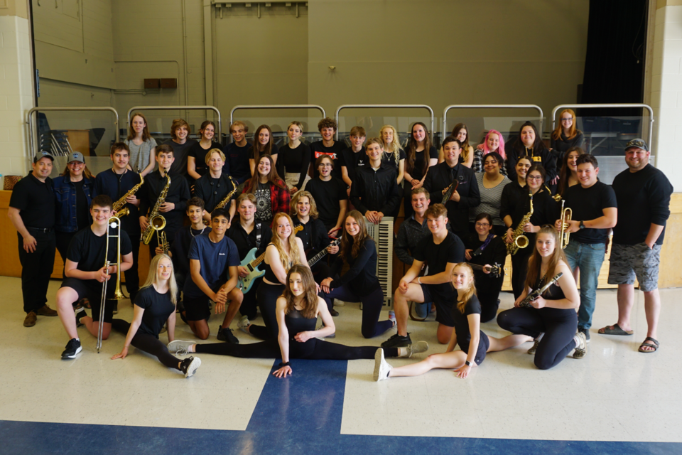 The musicians, dancers, singers and producers behind St. Theresa's musical revue.                                