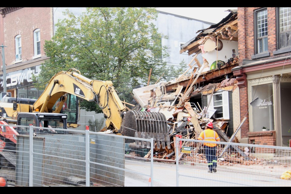 The Main Street in downtown Penetanguishene was taken down Sept. 11.