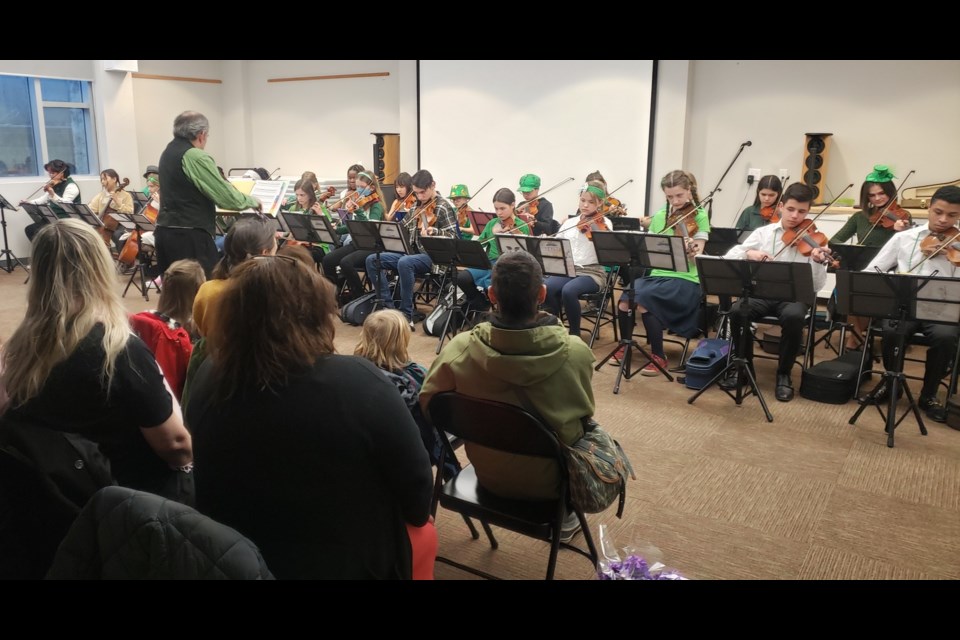 Midland Public Library hosted Sistema Huronia Music Academy for a recent St. Patrick's Day concert.