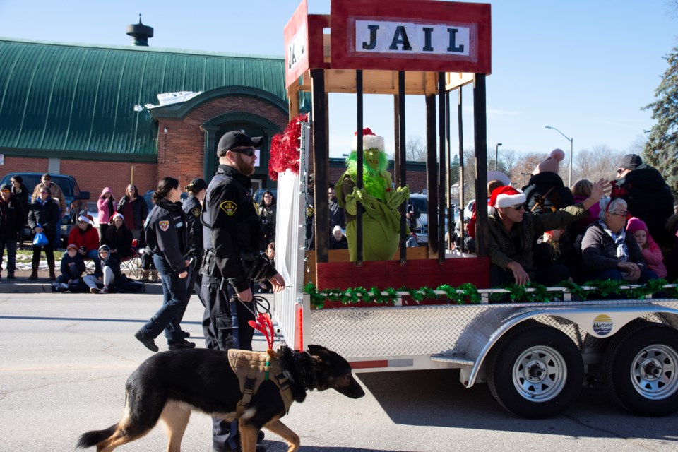 The Grinch’s failed attempts at stealing Christmas cheer caught the attention of local police officers during the Midland Santa Claus Parade on Saturday.