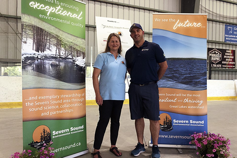 Executive director Julie Cayley and chair Steffen Walma of the Severn Sound Environmental Association participated in the 2022 Lake Huron Georgian Bay Community Watershed Actions event in Port McNicoll this week.