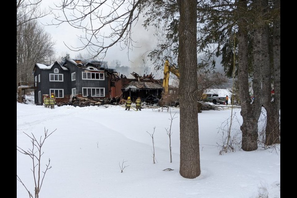 Fire crews responded to an early-morning fire near Champlain Road Sunday morning.
