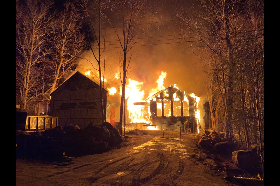 The cottage was totally destroyed during a Boxing Day fire.