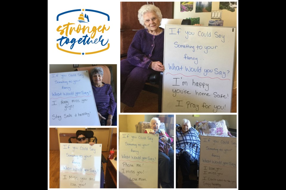 Georgian Manor and Village residents share messages of love. Submitted photo.