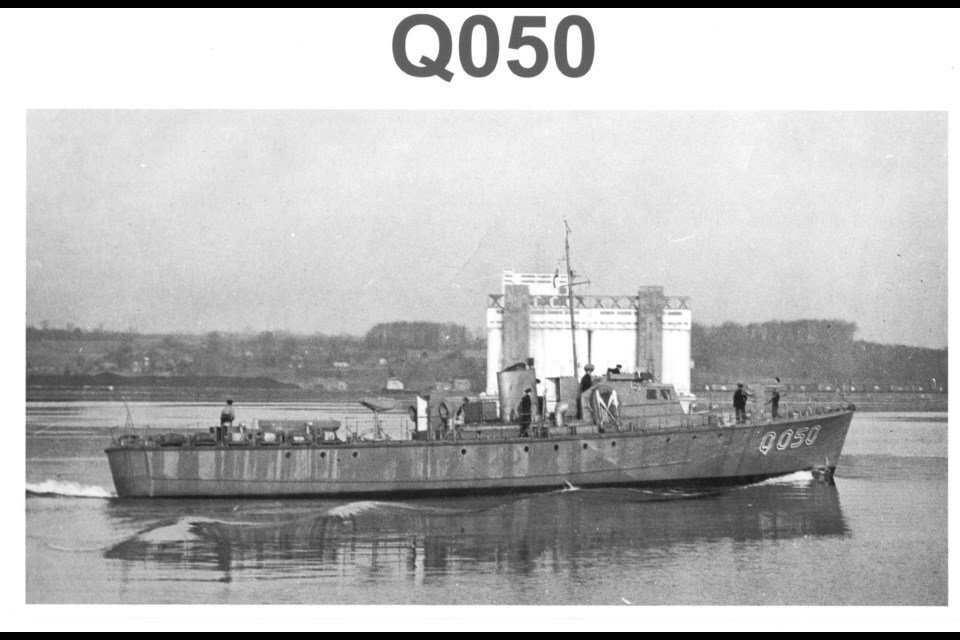 A Fairmile built in Midland. Q050 Launched: 18 Nov. 1941.