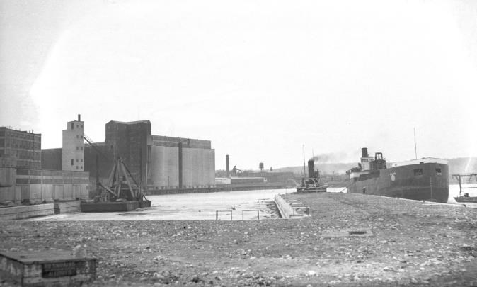The Midland Town dock is seen in this undated photo when it featured more industrial uses.