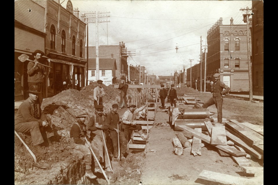 King Street reconstruction is shown in the early 1900s. Photo courtesy René Hackstetter.