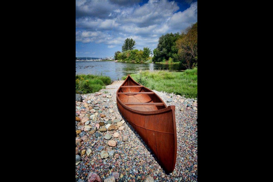 An iron canoe created using Russian iron.