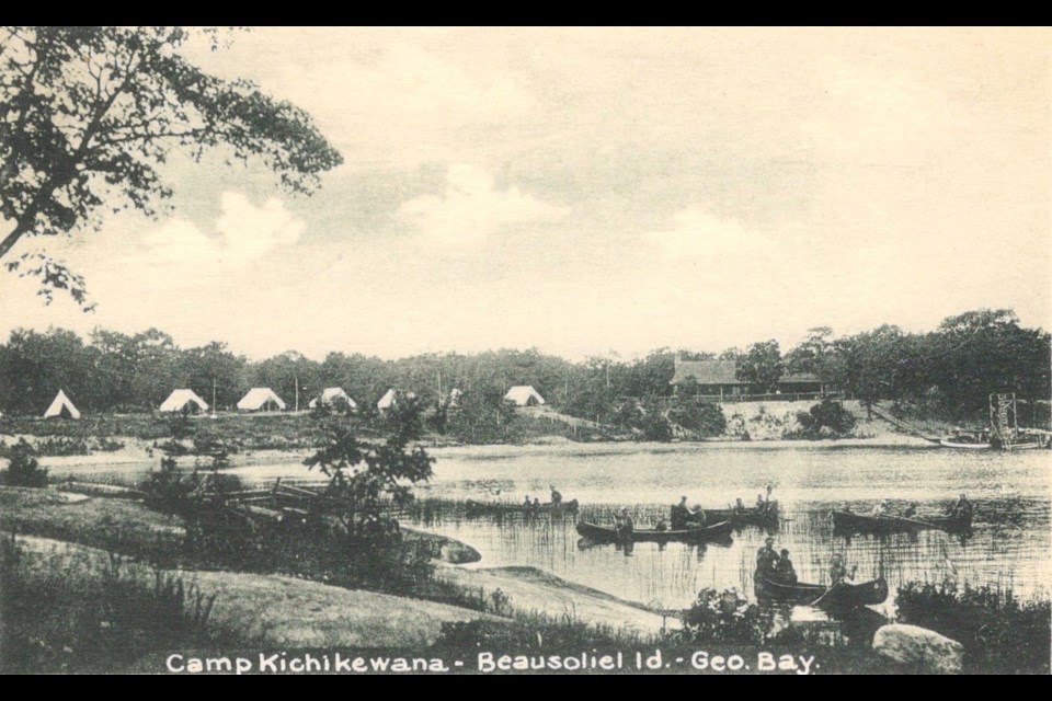 Camp Kitchikewana Georgian Bay. Postcard. Author's collection.