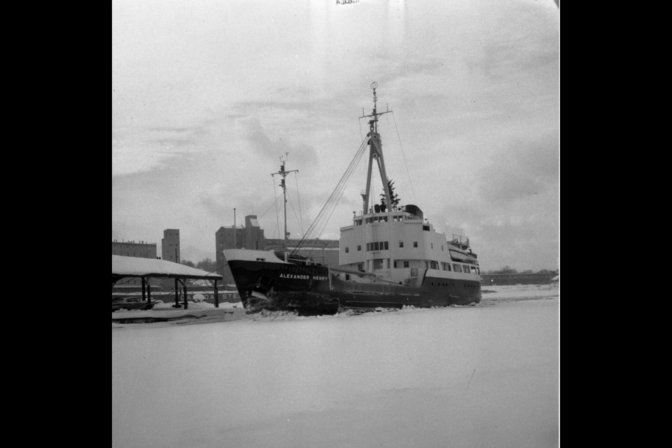 The icebreaker Alexander Henry pictured in Midland in 1960.