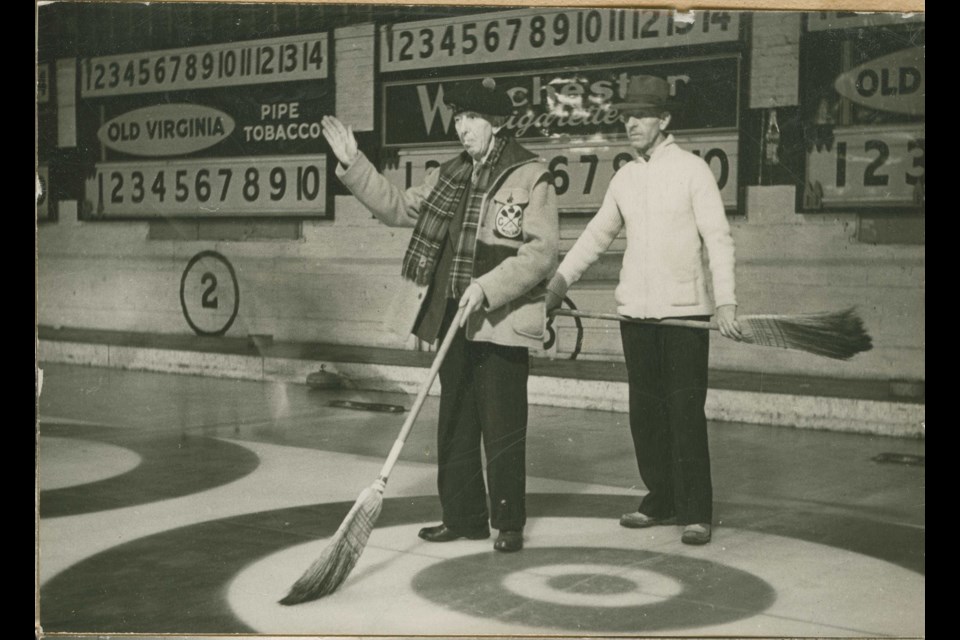 Players enjoy the roaring game at the Midland Curling Club.