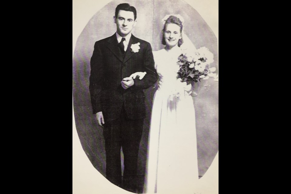 Rita and Bert Coté on their wedding day. Submitted photo.