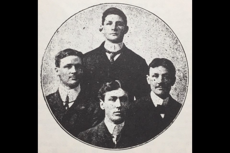 Ernest (Deceased), George, Fred and Phil Grisé. From: ‘Midland  and Her Pioneers,’ by A. C. Osborne, 1939.