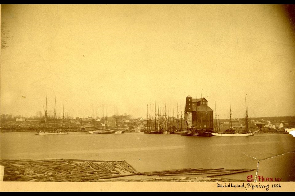 Midland Harbour, 1886, courtesy the Huronia Museum Archive.