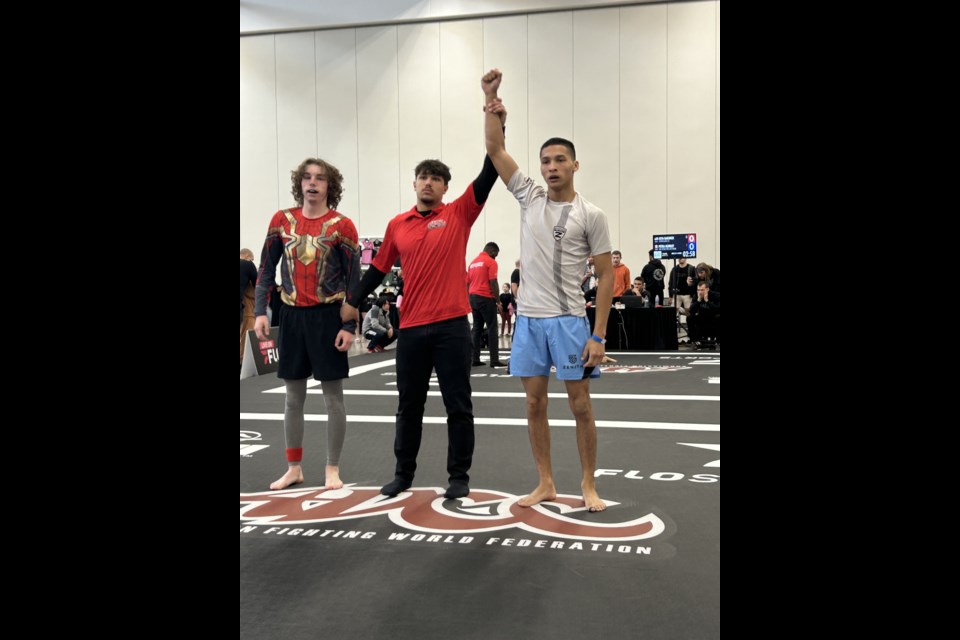 Keyden McCue, 17, of Honey Harbour, is seen after winning the ADCC Niagara Open Brazilian jiu jitsu tournament in November.