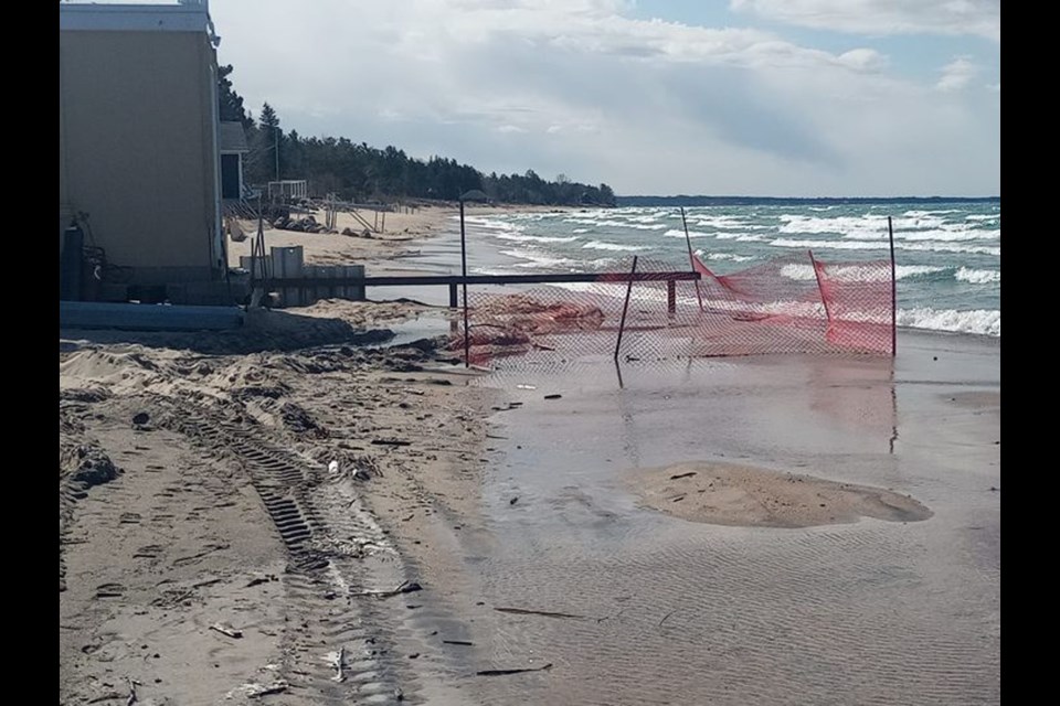 Work being done along the shoreline causing angst for some Tiny residents. Facebook photo