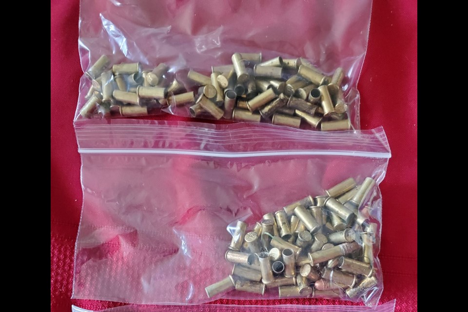 Bullet shells found at Tiny Marsh recently. Supplied photo.