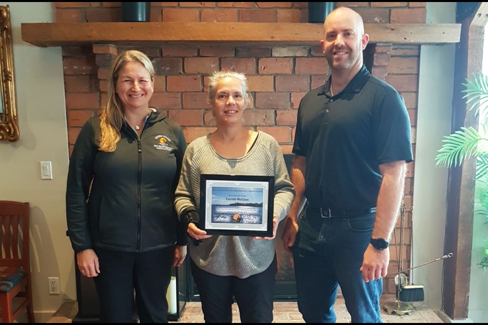 From left: Julie Cayley, executive director of the Severn Sound Environmental Association, Carole McGinn, Midland councillor, and Steffen Walma, chair of the Severn Sound Environmental Association.