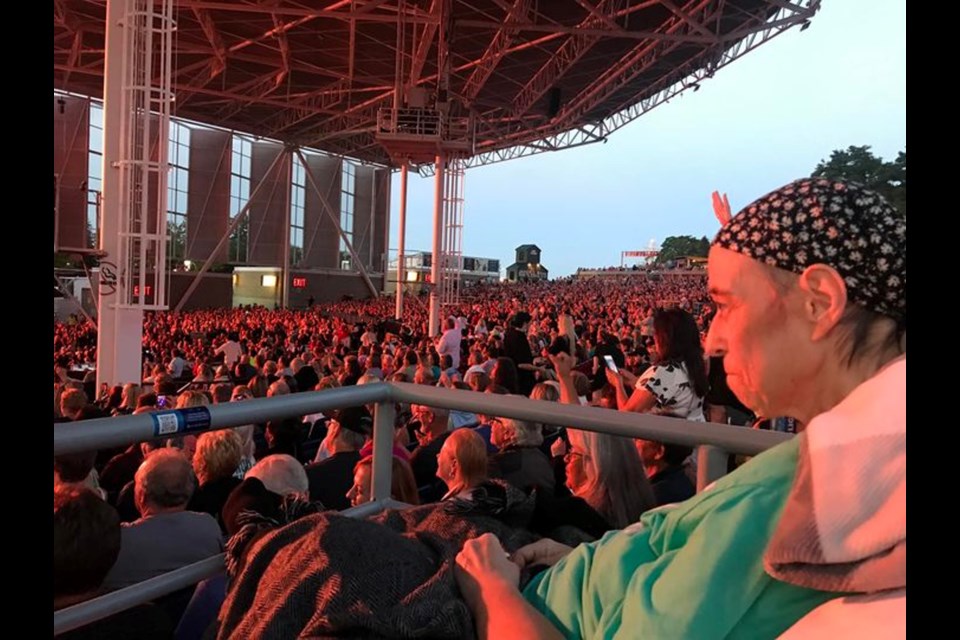 CherieAnne Young enjoys Rod Stewart's show in Toronto this week.