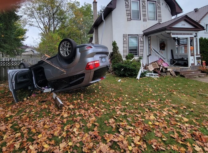 2021-10-14 OPP vehicle crash into home supplied