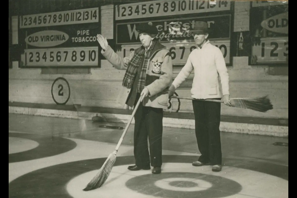 Fred Hill and Ike Cumming of the Midland Curling Club.