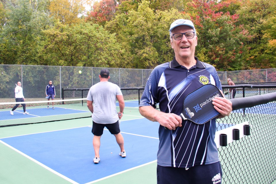 Garry Morehouse and Stewart Young (not pictured) were instrumental in pushing the Town of Midland to remove the second tennis court from Tiffin Park to make space for four more pickleball courts for a total of eight.