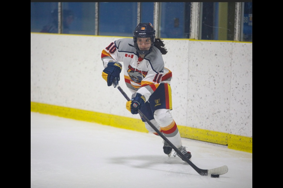 Sonia Mehta currently plays with the Barrie Junior Sharks, and has her sights set on Team Canada, and playing in a division 1 school.