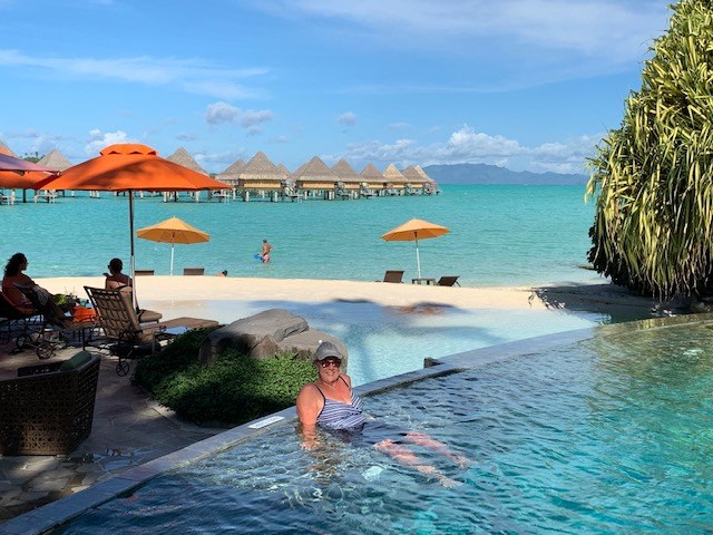 Barbara Clayton, of Penetanguishene, was in Bora Bora when she got a call from her travel agent telling her about the change if plans. Supplied photo.
