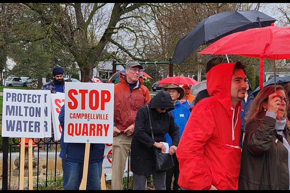 The rally was organized by ACTION Milton.