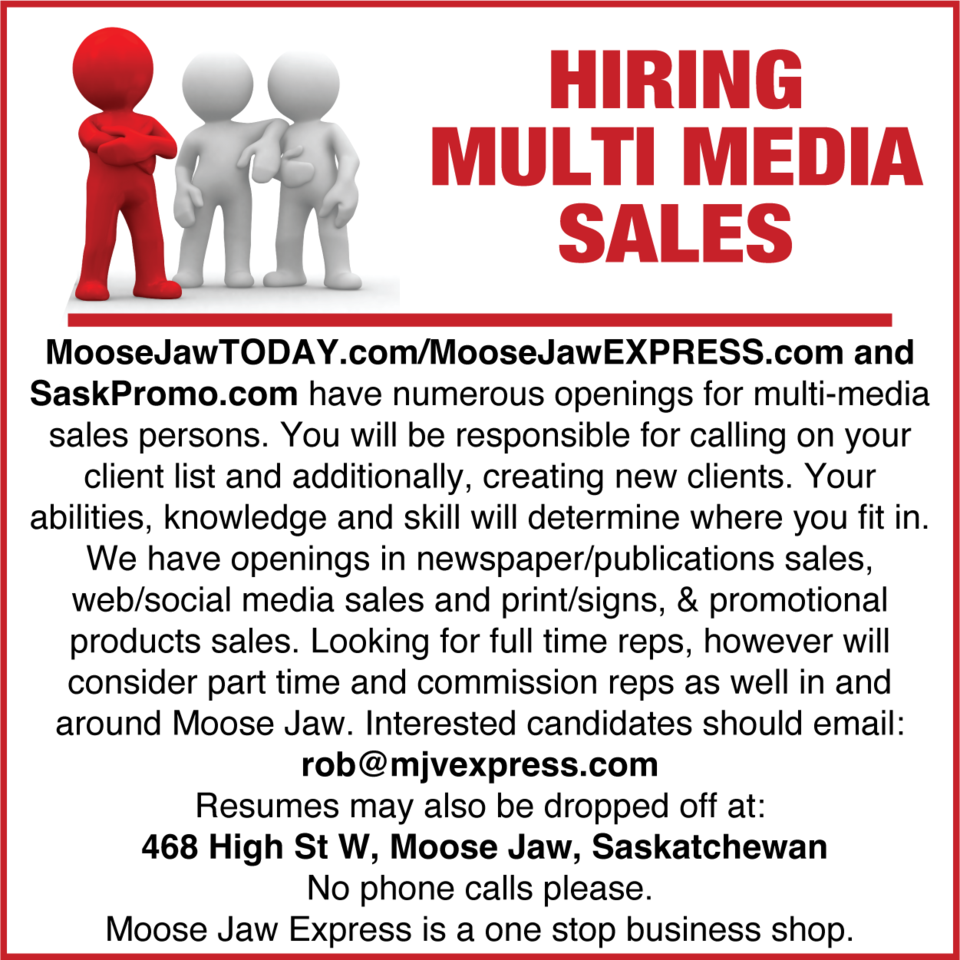 Sales Ad Moose Jaw Express
