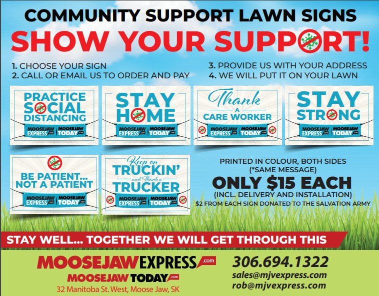 mj express show your support signs