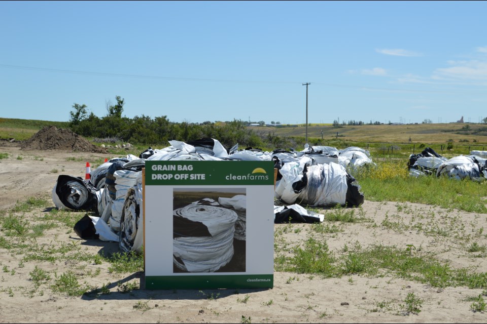 The amount of grain bags brought in by producers.