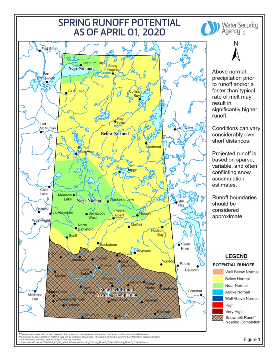 wsa spring runoff map april 2020