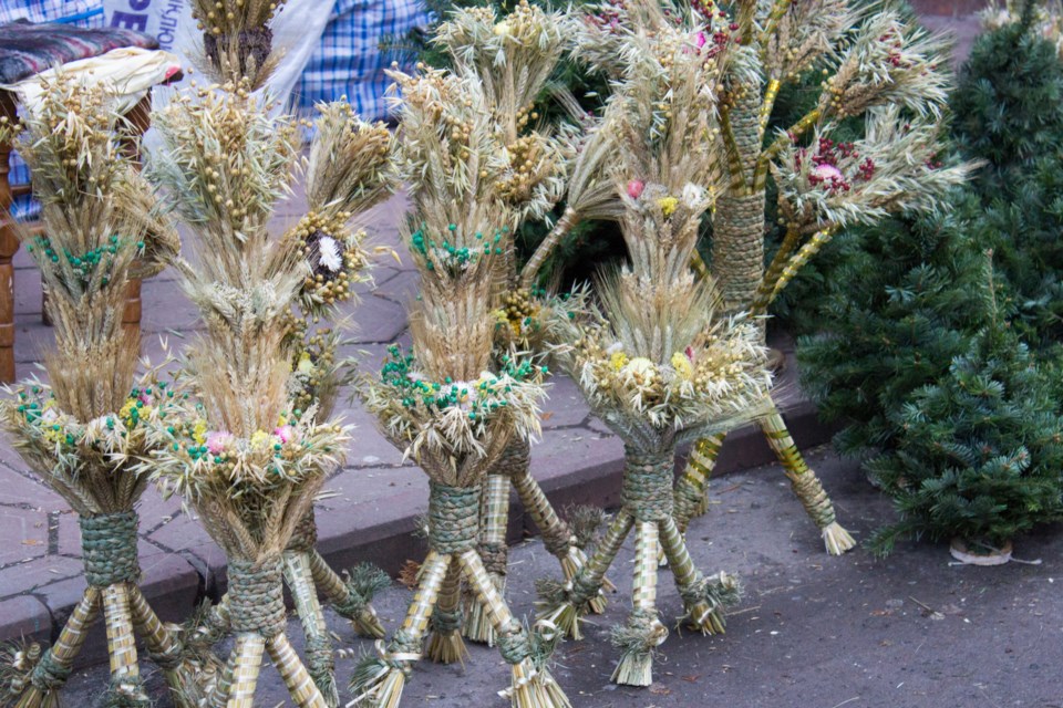 Didukh is a Ukrainian traditional symbol - a decorative reap made out of wheat ears, which encourages harvest. 