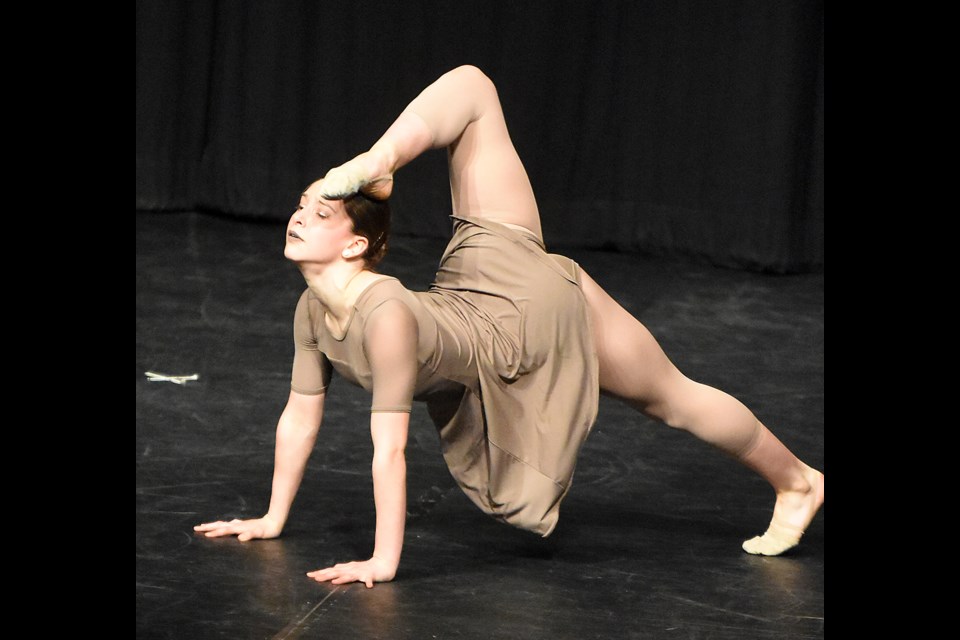 Addison McCrady from the Lethbridge VanDance Studio performs her Contemporary Solo (12 years) routine.