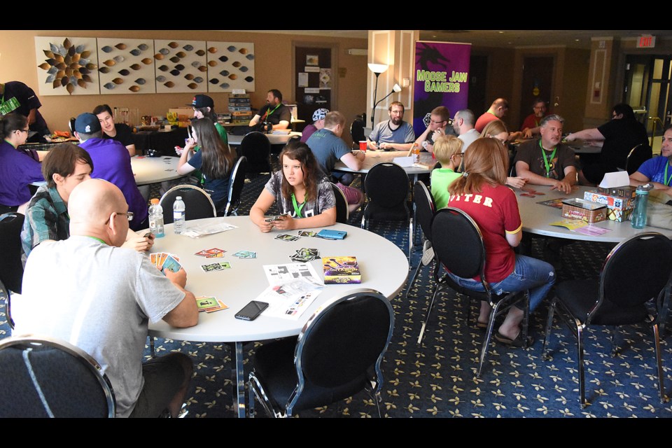 The board and card game room was a popular place throughout GAX's three days.