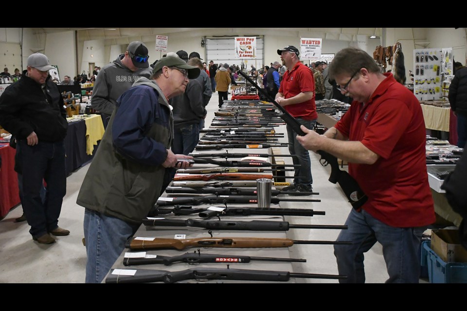 Patrons can check out everything from rifles to shotguns and everything in between during this year's gun show. File photo