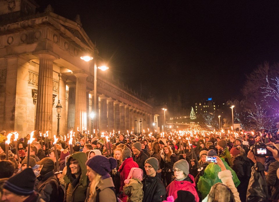 Hogmanay torchlit procession in Edinburgh (Getty Images)